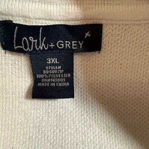 Women's white with black trim Cardigan Sweater